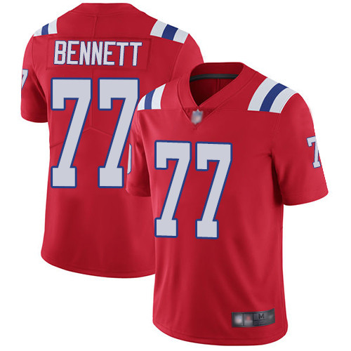 New England Patriots Football #77 Vapor Limited Red Men Michael Bennett Alternate NFL Jersey->youth nfl jersey->Youth Jersey